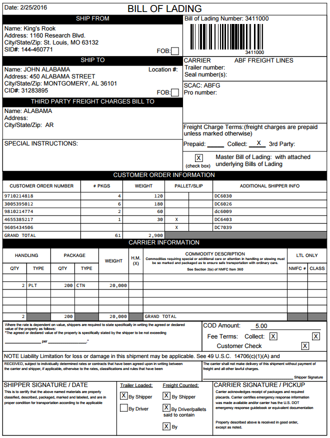 Vận Đơn Đường Biển (Bill of Lading - B/L) Trong Logistics